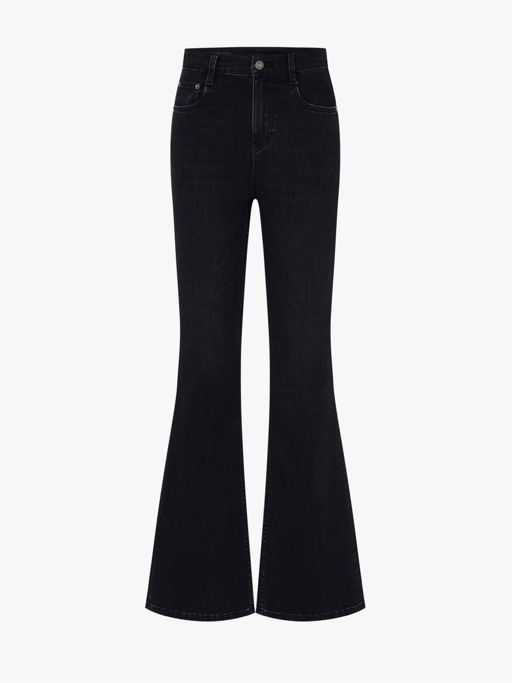 Mo&Co Black Fitted Flare Jeans